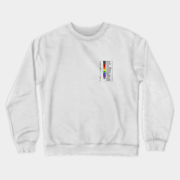 resistor colour codes Crewneck Sweatshirt by martybugs